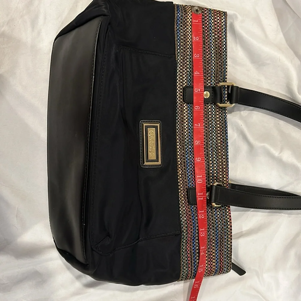 Calvin Klein Nylon purse with multi-colored band. - Picture 7 of 10